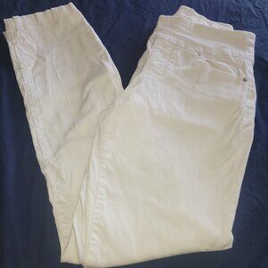 JAG crisp white jeans/ wide pullon waistband